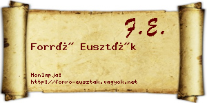 Forró Euszták névjegykártya